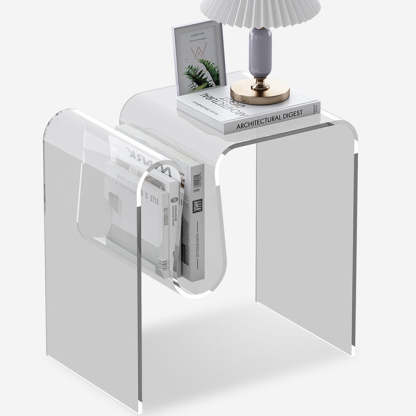 Art Deco Geometric Acrylic Side Table
