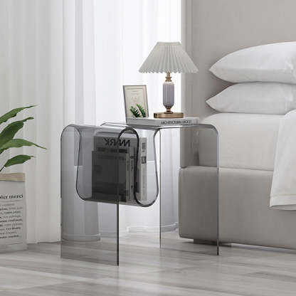 Art Deco Geometric Acrylic Side Table