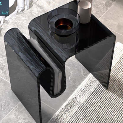 Art Deco Geometric Acrylic Side Table