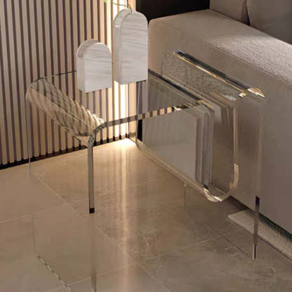 Art Deco Geometric Acrylic Side Table