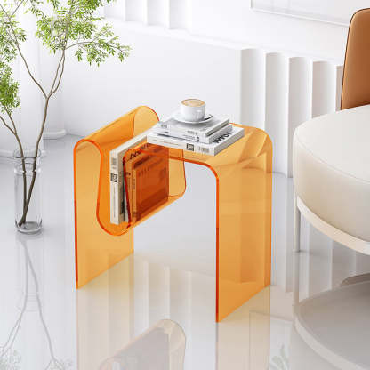 Art Deco Geometric Acrylic Side Table