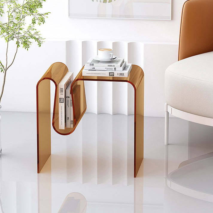 Art Deco Geometric Acrylic Side Table