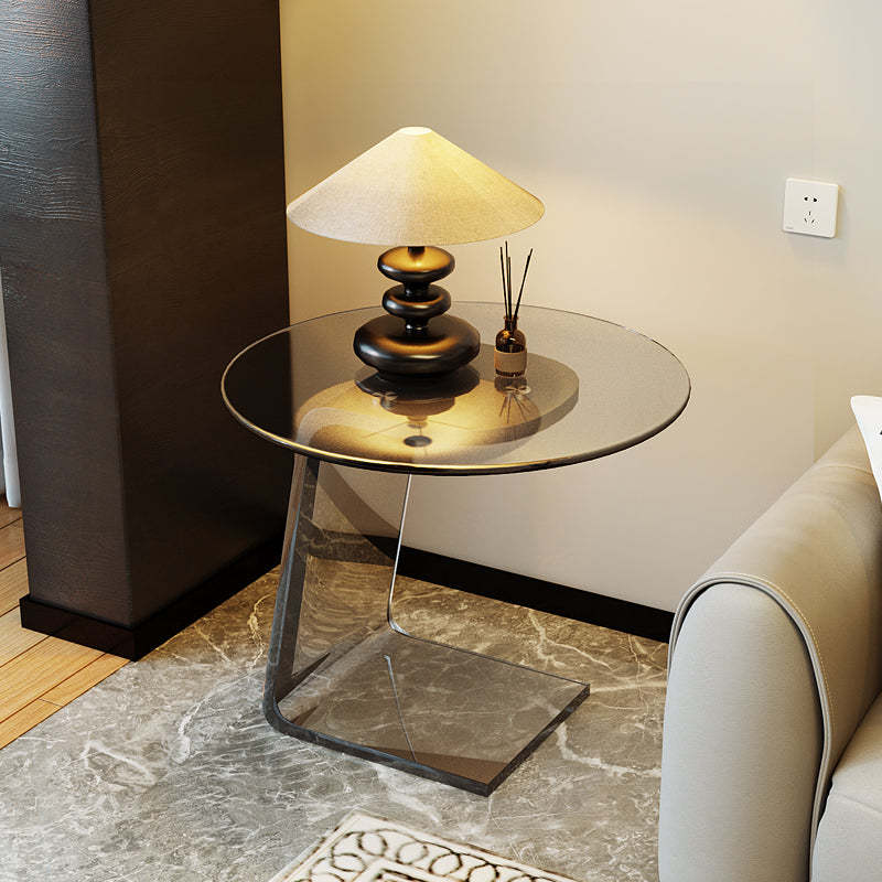 Nordic Marble Glass 2-Tier End Table