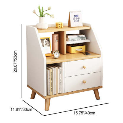 Contemporary 2-Drawer Nightstand