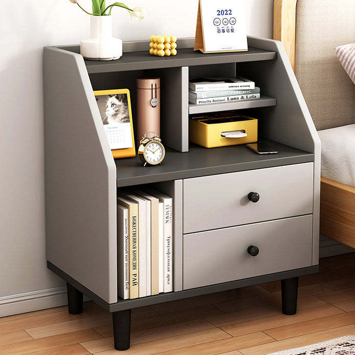 Contemporary 2-Drawer Nightstand
