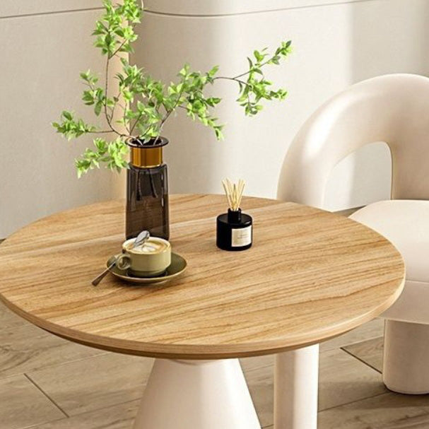 Scandinavian Cone Iron Wood Side Table