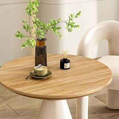 Scandinavian Cone Iron Wood Side Table