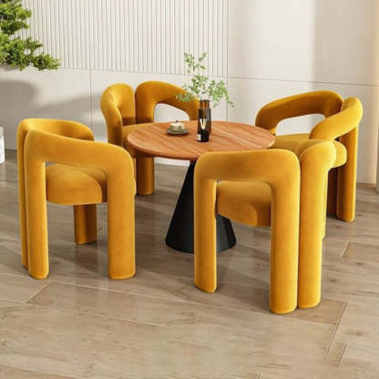Scandinavian Cone Iron Wood Side Table