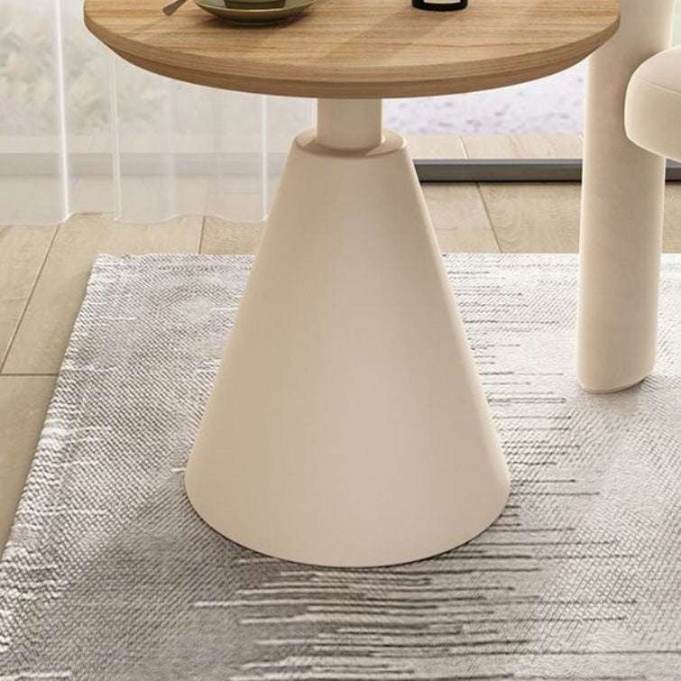 Scandinavian Cone Iron Wood Side Table