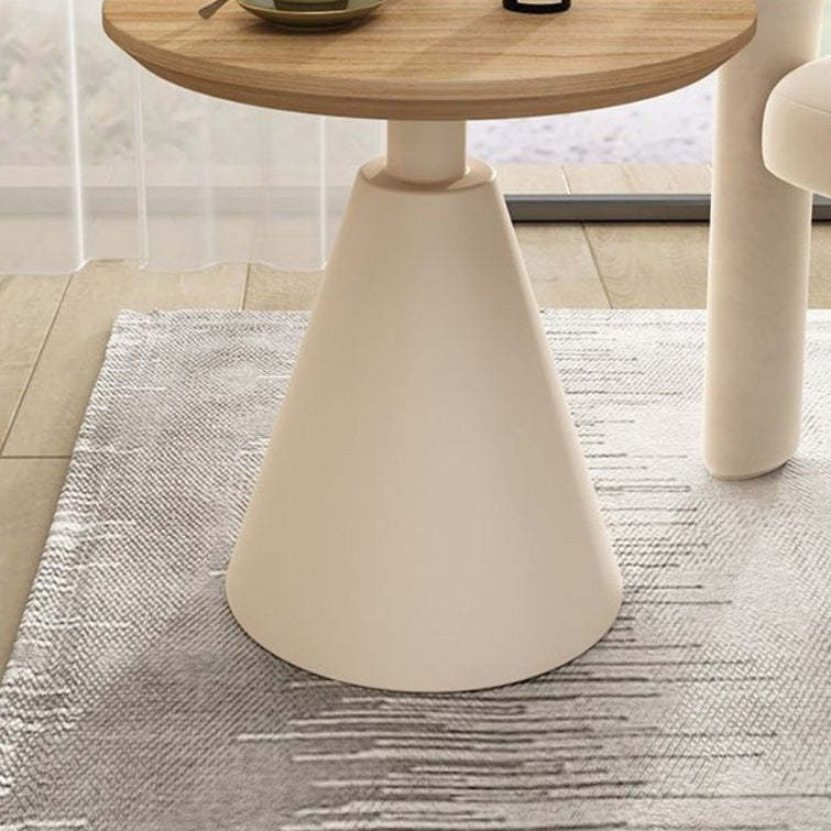 Scandinavian Cone Iron Wood Side Table
