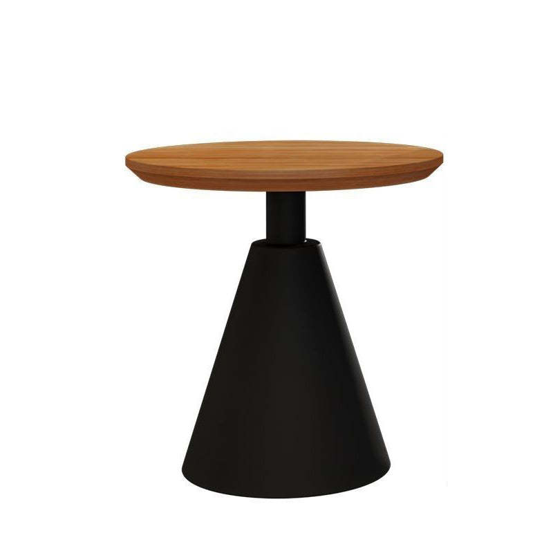 Scandinavian Cone Iron Wood Side Table
