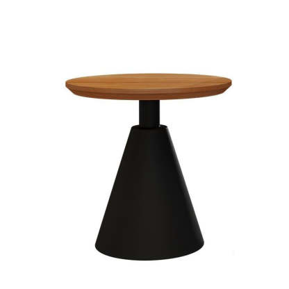 Scandinavian Cone Iron Wood Side Table