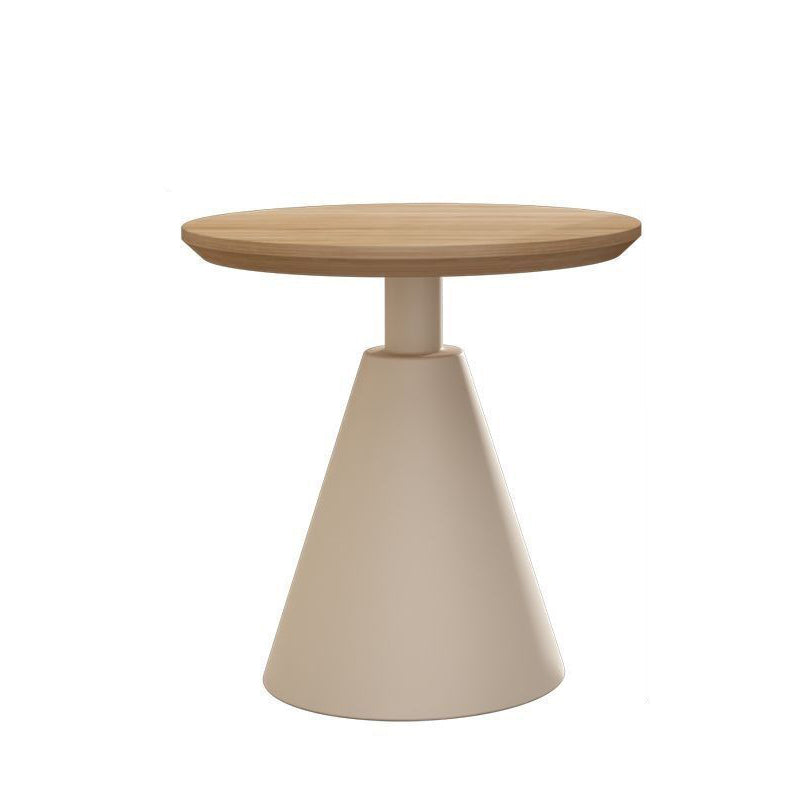 Scandinavian Cone Iron Wood Side Table