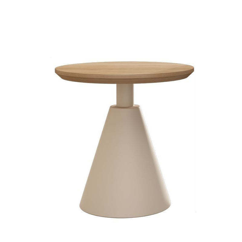 Scandinavian Cone Iron Wood Side Table