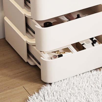 Minimalist Solid Wood Light Strip 3-Drawer Nightstand
