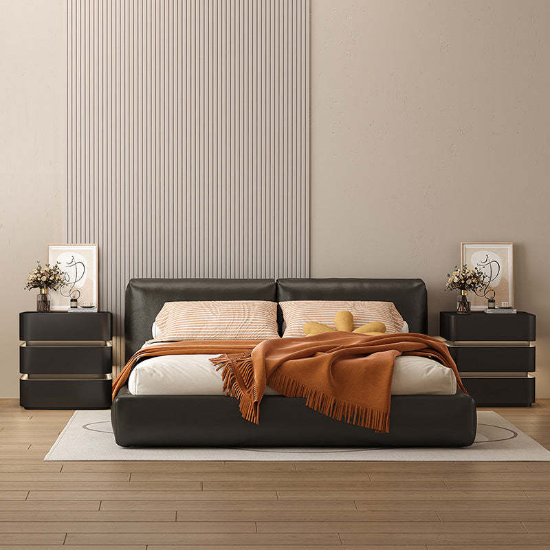 Minimalist Solid Wood Light Strip 3-Drawer Nightstand