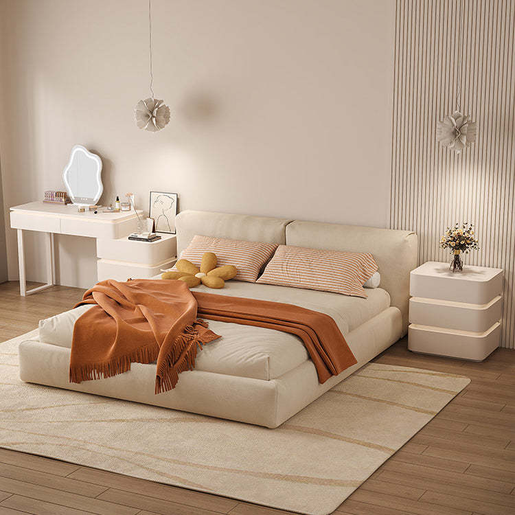 Minimalist Solid Wood Light Strip 3-Drawer Nightstand