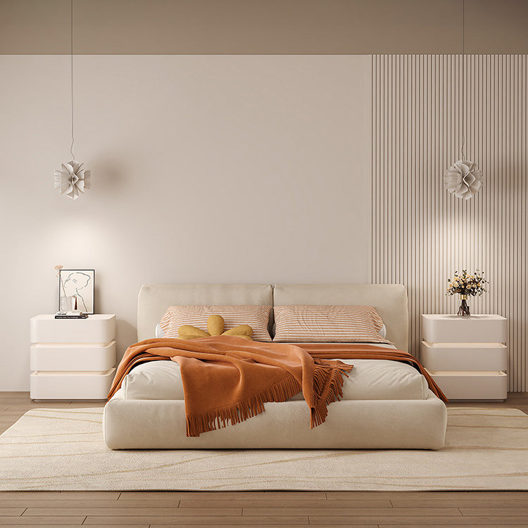 Minimalist Solid Wood Light Strip 3-Drawer Nightstand
