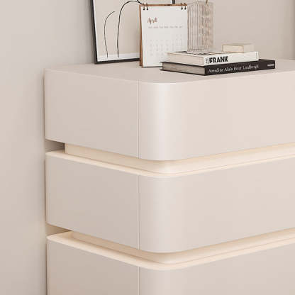 Minimalist Solid Wood Light Strip 3-Drawer Nightstand