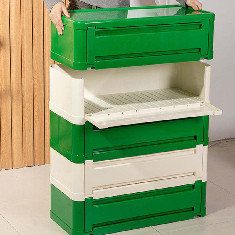 Nordic Cube Shoe Storage Cabinet — 3 / Green + White