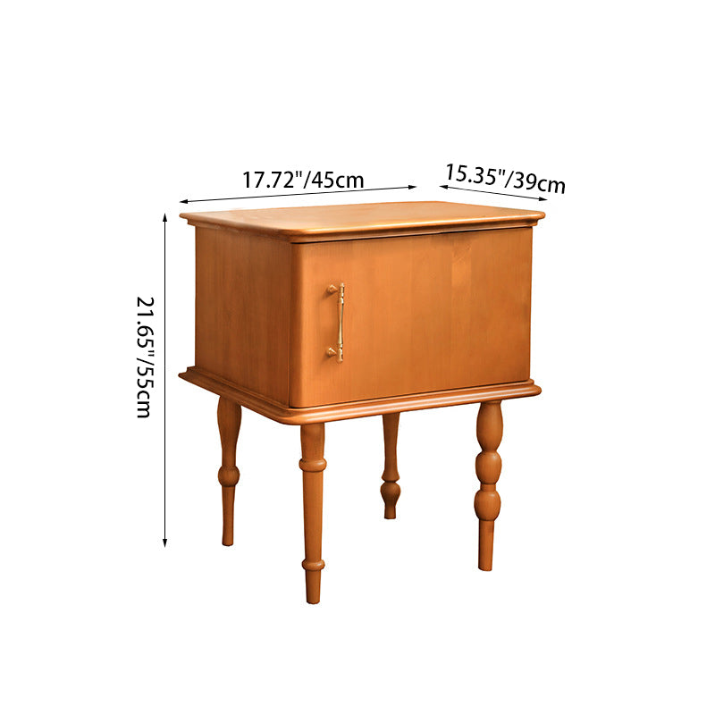 French Solid Wood Ash Nightstand
