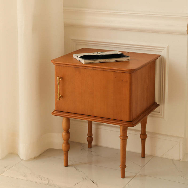 French Solid Wood Ash Nightstand