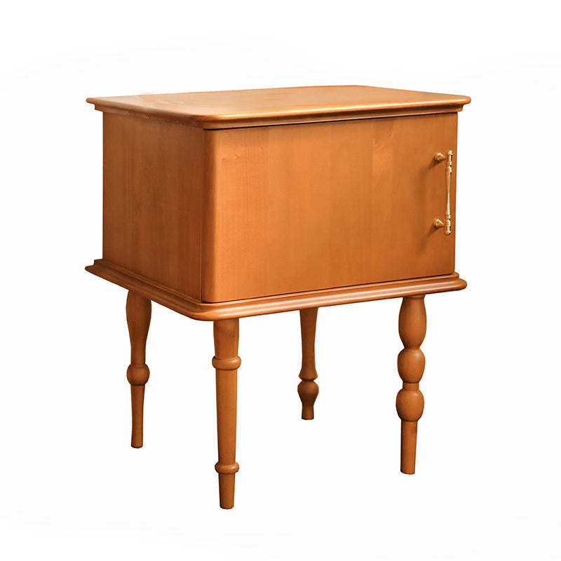 French Solid Wood Ash Nightstand