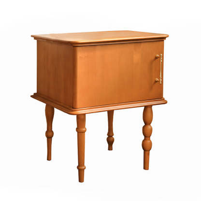 French Solid Wood Ash Nightstand