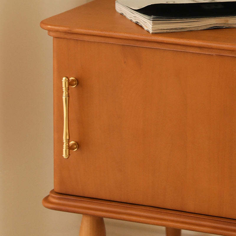French Solid Wood Ash Nightstand