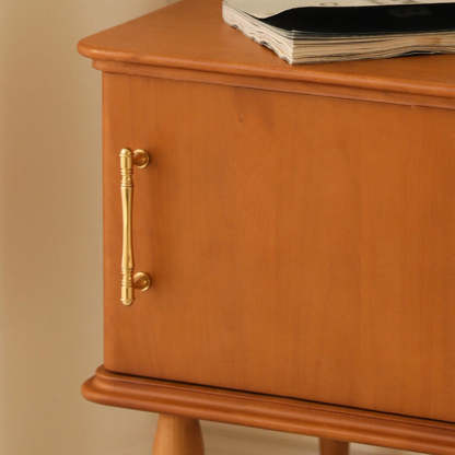 French Solid Wood Ash Nightstand