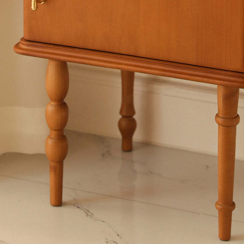 French Solid Wood Ash Nightstand