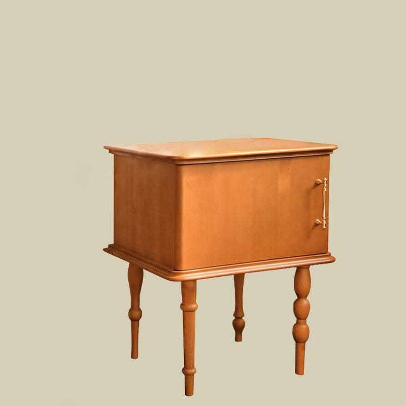 French Solid Wood Ash Nightstand