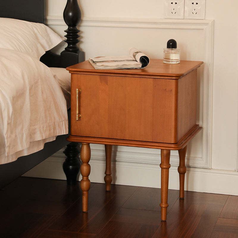 French Solid Wood Ash Nightstand — Right Door Handle