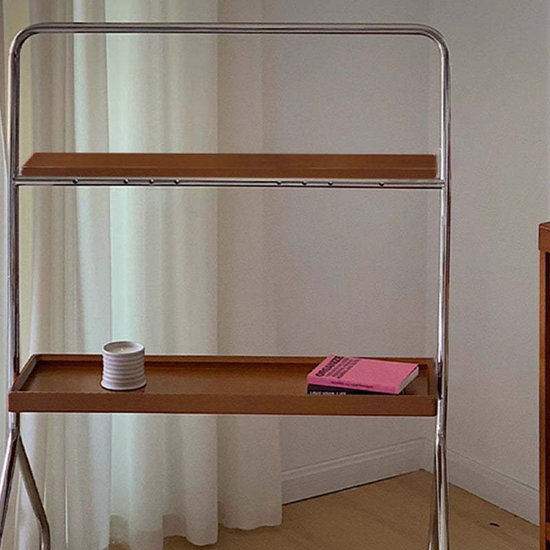 Retro Boxwood Stainless Steel 2-Tier Side Table