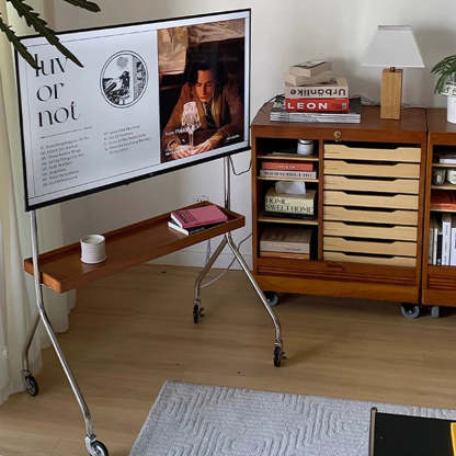 Retro Boxwood Stainless Steel 2-Tier Side Table