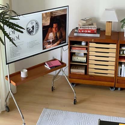 Retro Boxwood Stainless Steel 2-Tier Side Table