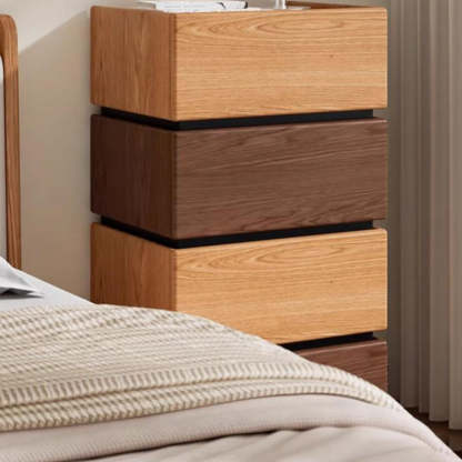 Japanese Solid Wood 1-Drawer Side Table