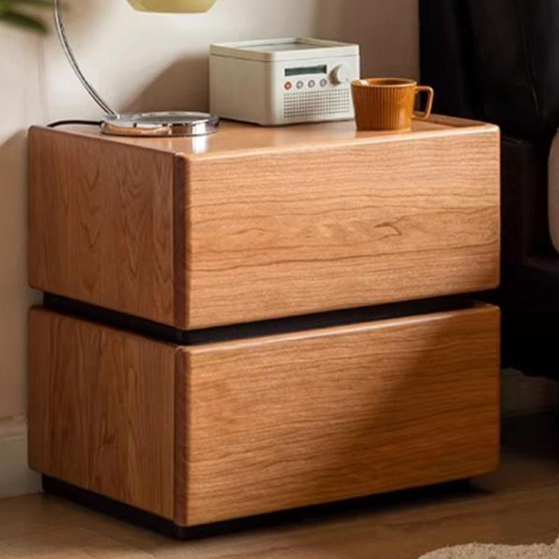 Japanese Solid Wood 1-Drawer Side Table