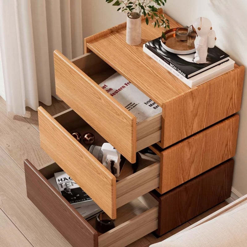 Japanese Solid Wood 1-Drawer Side Table