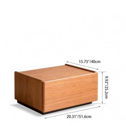 Japanese Solid Wood 1-Drawer Side Table