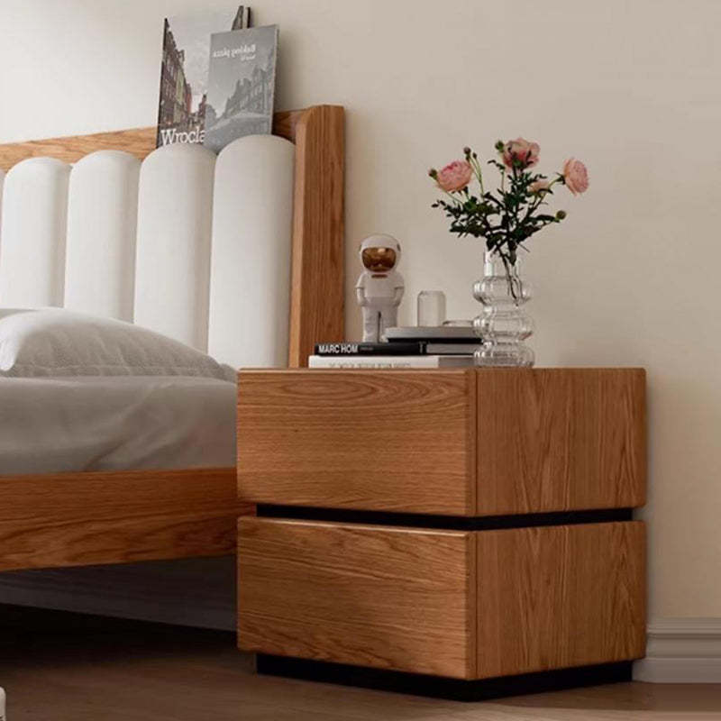 Japanese Solid Wood 1-Drawer Side Table