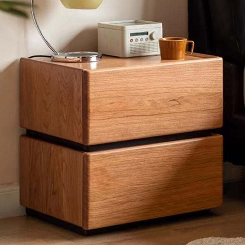 Japanese Solid Wood 1-Drawer Side Table