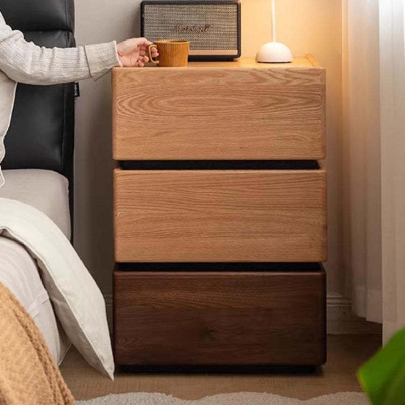 Japanese Solid Wood 1-Drawer Side Table