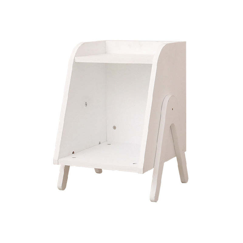 Modern Trapezoid Solid Wood Cabinet Side Table