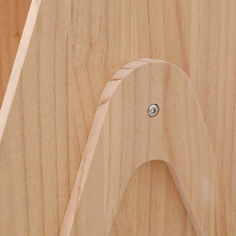 Modern Trapezoid Solid Wood Cabinet Side Table