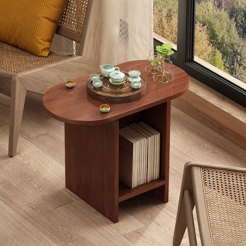 Japanese Semicircle Solid Wood 3-Tier Side Table
