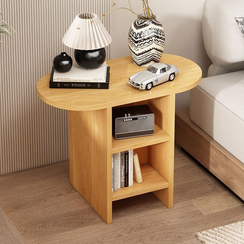 Japanese Semicircle Solid Wood 3-Tier Side Table