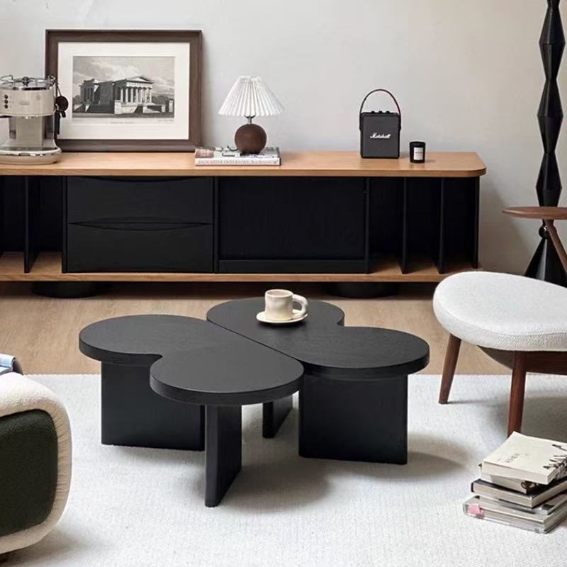 French Splicing Butterfly Rubber Wood Coffee Table