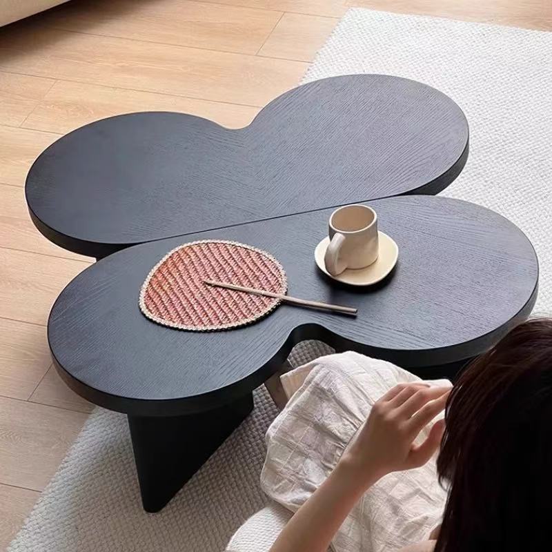 French Splicing Butterfly Rubber Wood Coffee Table