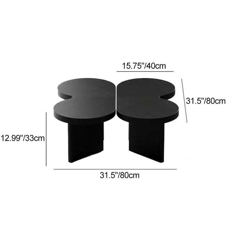 French Splicing Butterfly Rubber Wood Coffee Table